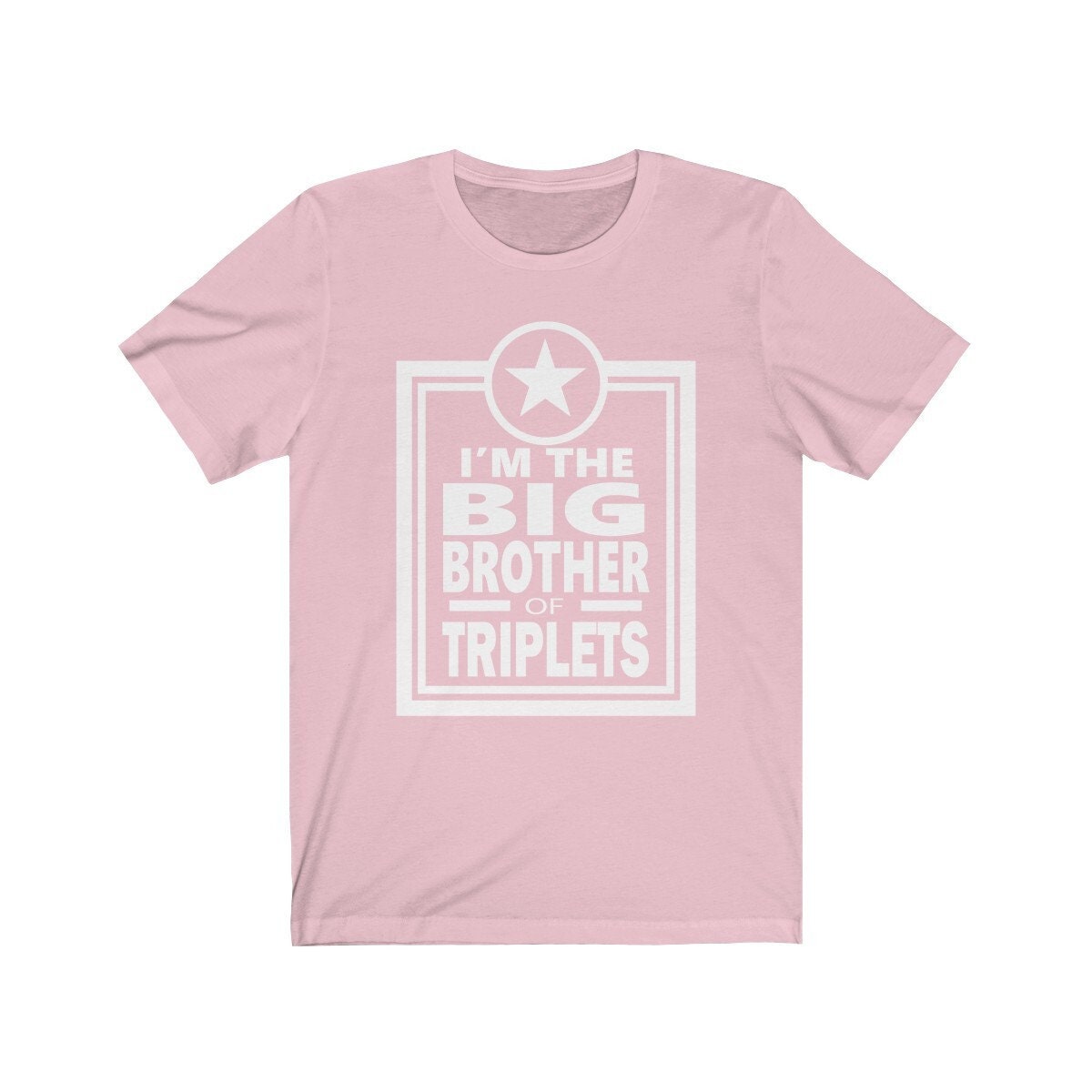 I'm The Big Brother Of Triplets Shirt, Big Brother Of Triplets Shirt, Big Brother Of Triplets Announcement Gift T-Shirt Image 2