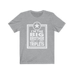 Big Brother Of Triplets T-Shirt - big brother of triplets print design
