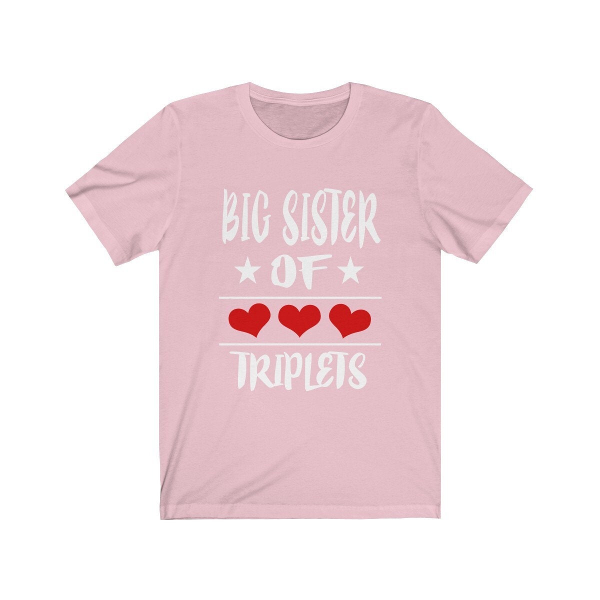 Big Sister Of Triplets Shirt, Big Sister Of Triplets Gift, Big Sister Of Triplets Announcement T-Shirt Image 3