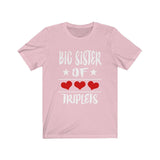 Big Sister Of Triplets Shirt, Big Sister Of Triplets Gift, Big Sister Of Triplets Announcement T-Shirt Image 3