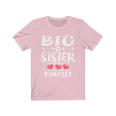 Big sister finally promoted sibling announcement tee for girl