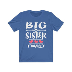 Big sister finally promoted sibling announcement tee for girl