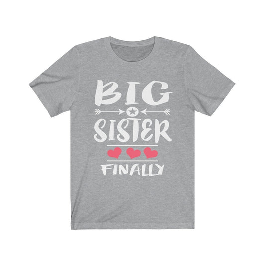 Big sister finally promoted sibling announcement tee for girl