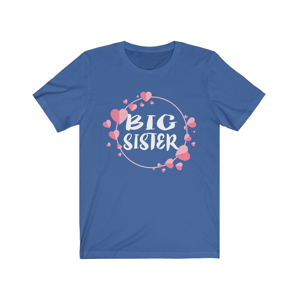 Big Sister Hearts Adult Toddler Kids Gift T-Shirt Image 3