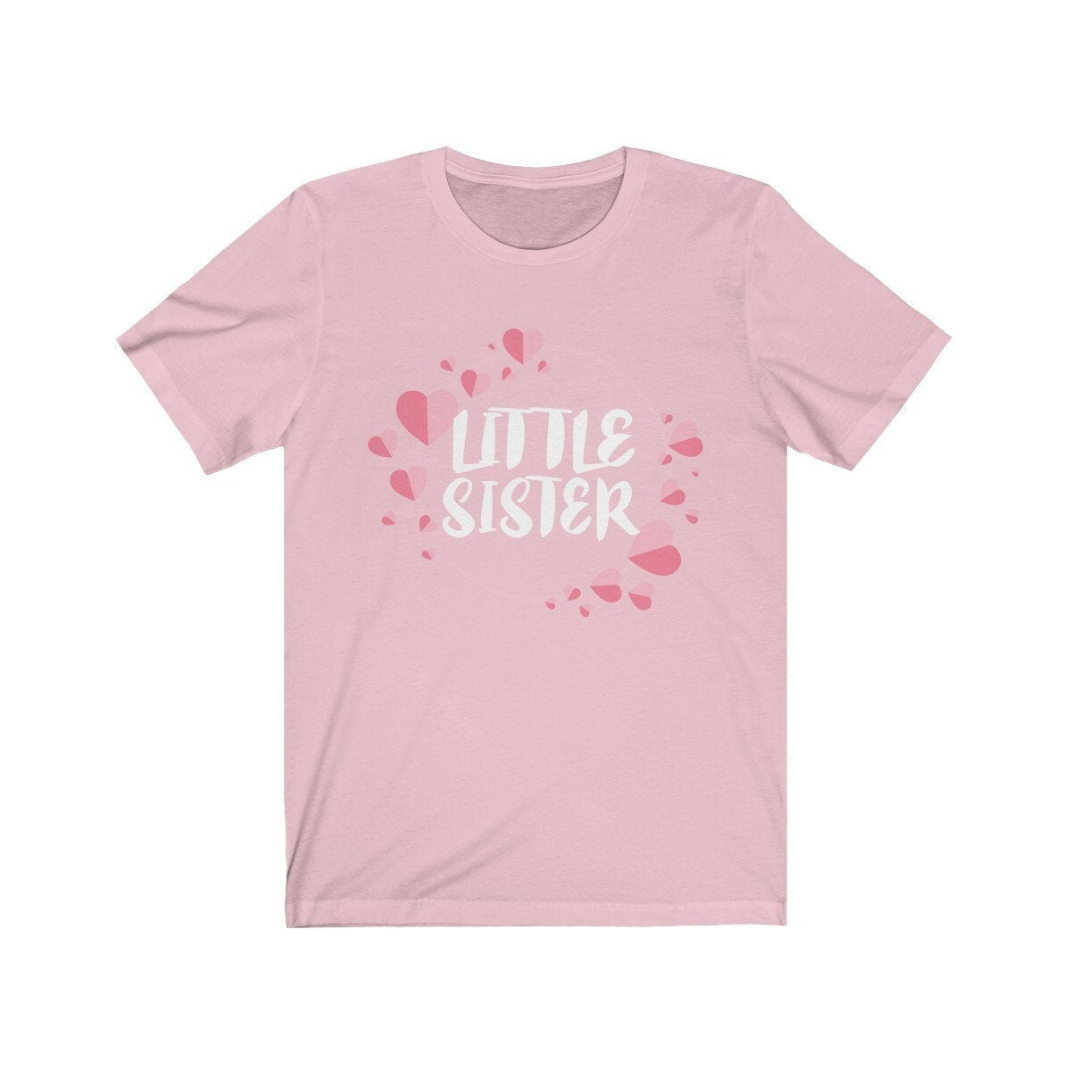 Little Sister Hearts Adult Toddler Kids Gift T-Shirt Image 3