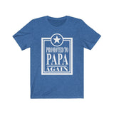 Promoted To Papa Again New Dad Father Gift T-Shirt Image 3