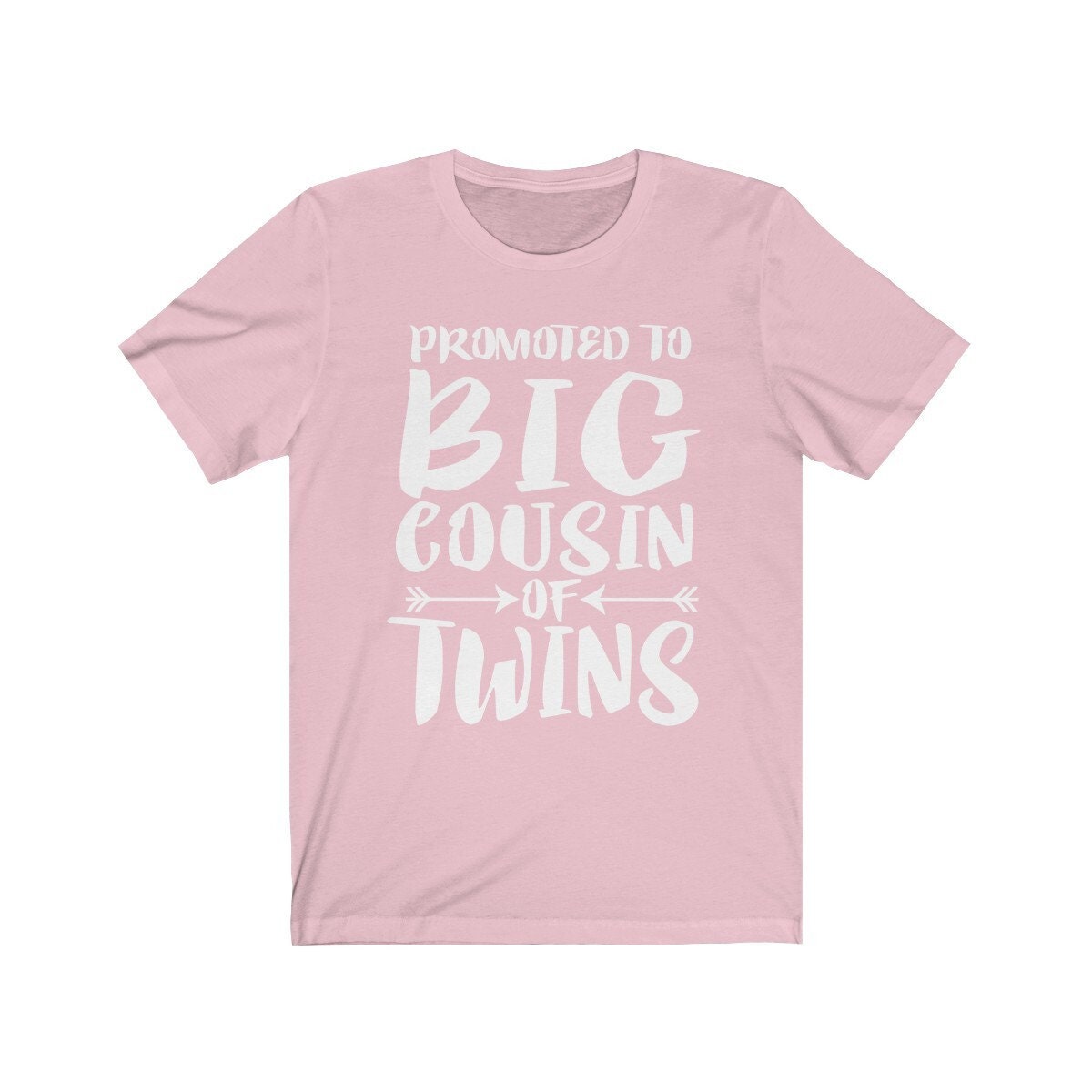 Promoted To Big Cousin Of Twins Adult Toddler Kids Announcement Gift T-Shirt Image 3