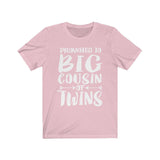 Promoted To Big Cousin Of Twins Adult Toddler Kids Announcement Gift T-Shirt Image 3