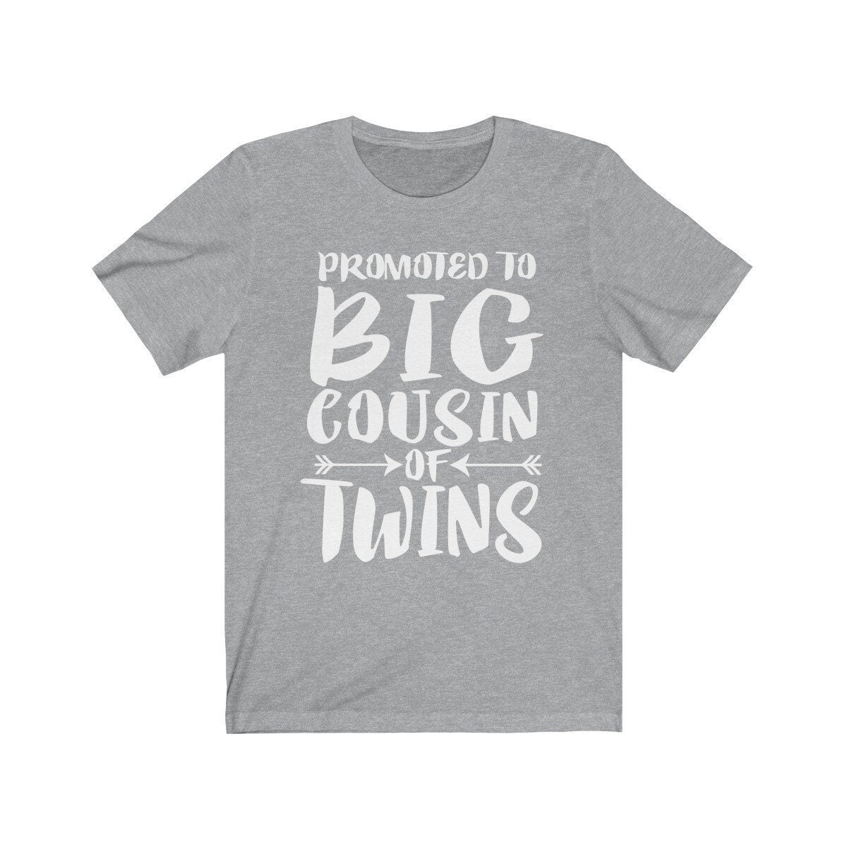 Promoted To Big Cousin Of Twins Adult Toddler Kids Announcement Gift T-Shirt Image 4