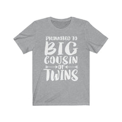 Promoted to big cousin of twins family announcement tee
