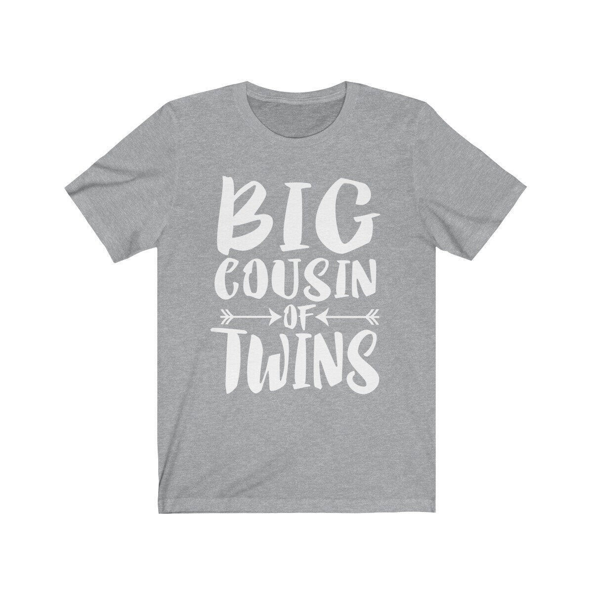 Big Cousin Of Twins Adult Toddler Kids Announcement Gift T-Shirt Image 2