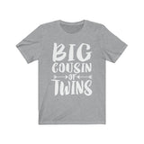 Big Cousin Of Twins Adult Toddler Kids Announcement Gift T-Shirt Image 2