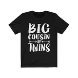 Big Cousin Of Twins Adult Toddler Kids Announcement Gift T-Shirt Image 1