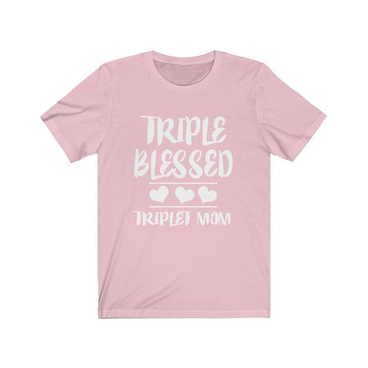 Triple Blessed Mom Of Triplets Shirt - mom of triplets print design