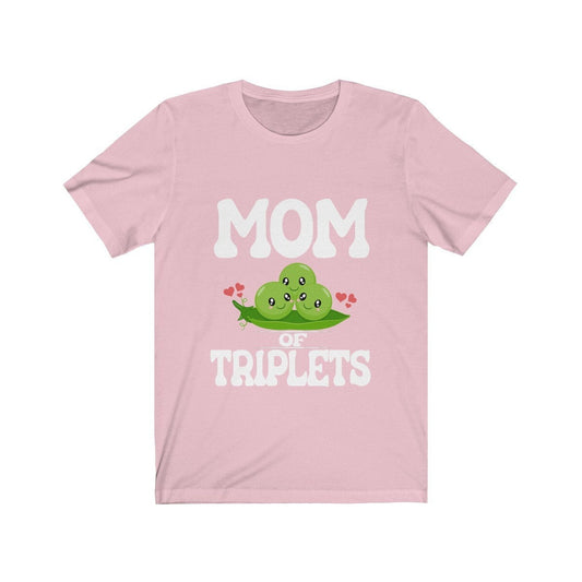 Mom of triplets three peas in a pod pregnancy announcement tee