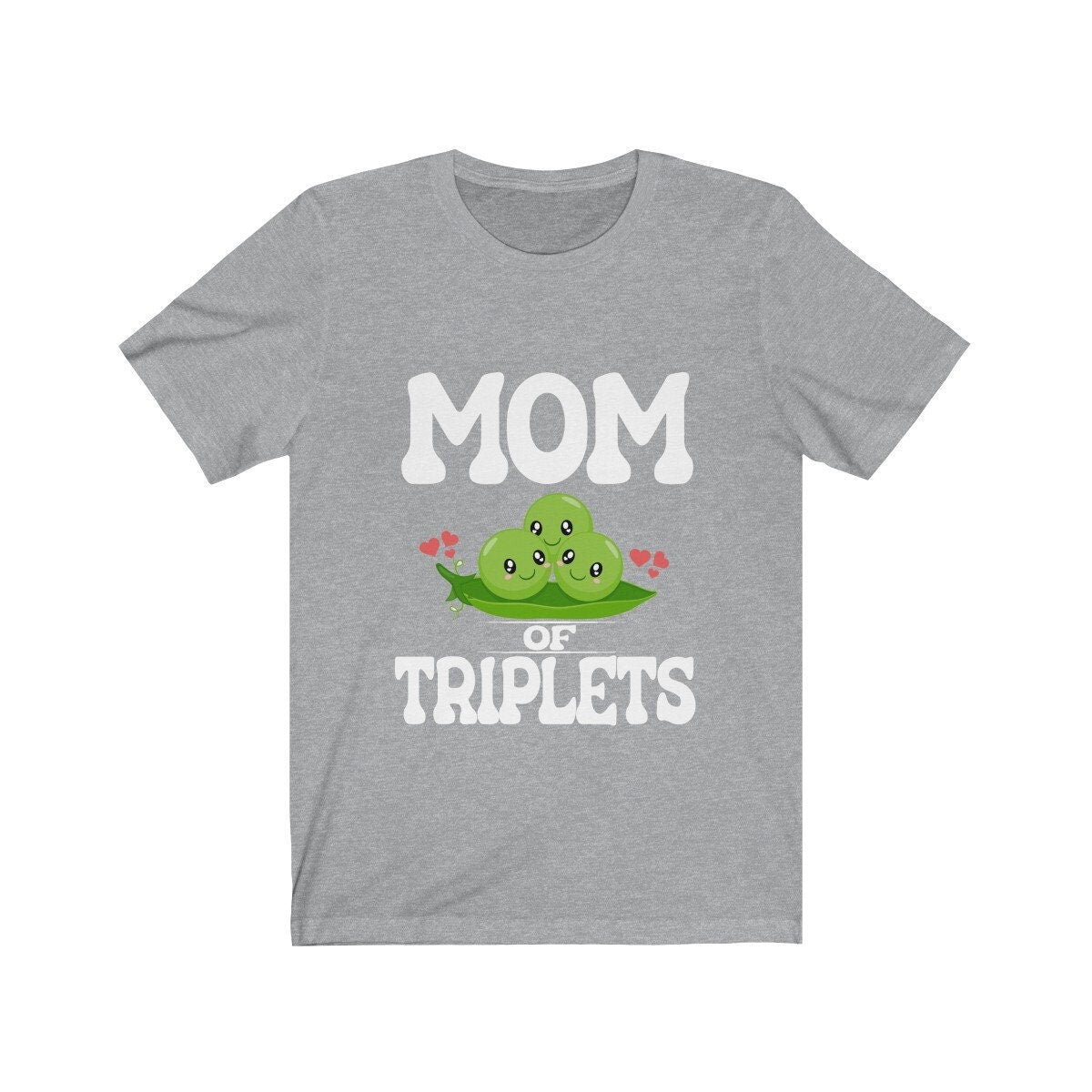 Mom Of Triplets Shirt, Mom Of Triplets Gift, Mom Of Triplets Gift Mother Pregnancy Announcement Peas T-Shirt Image 1