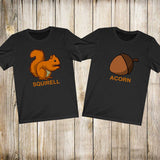 Squirrel Acorn Mom Dad Parents Couple Boyfriend Girlfriend Family Matching Animal Gift T-Shirts Image 2