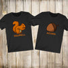 Squirrel Acorn Matching T-Shirts - squirrel and acorn print design