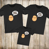 Potato Family Dad Mom Baby Matching Funny Gift T-Shirts Image 1