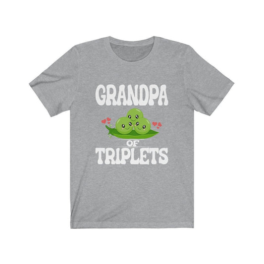 Grandpa of triplets grandfather announcement gift tee