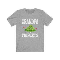Grandpa of triplets grandfather announcement gift tee