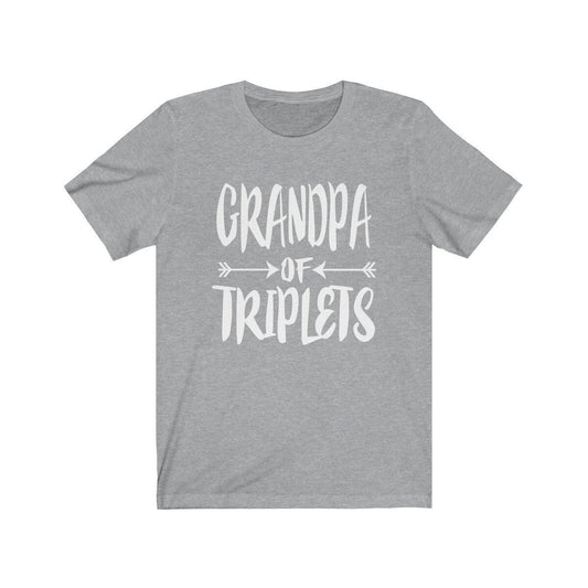 Grandpa of triplets three peas in a pod family announcement tee