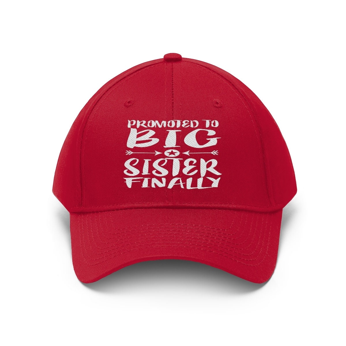 Promoted To Big Sister Finally Gift Unisex Twill Hat Image 3