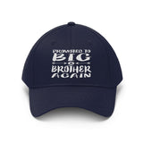 Promoted To Big Brother Again Hat, Big Brother Again Gift Unisex Twill Hat Image 2