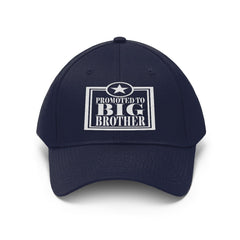 Promoted to big brother embroidered sibling announcement twill hat