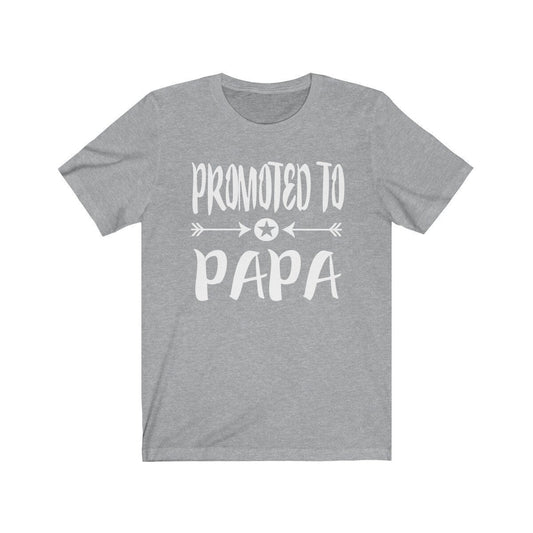 Promoted to papa new dad father announcement tee