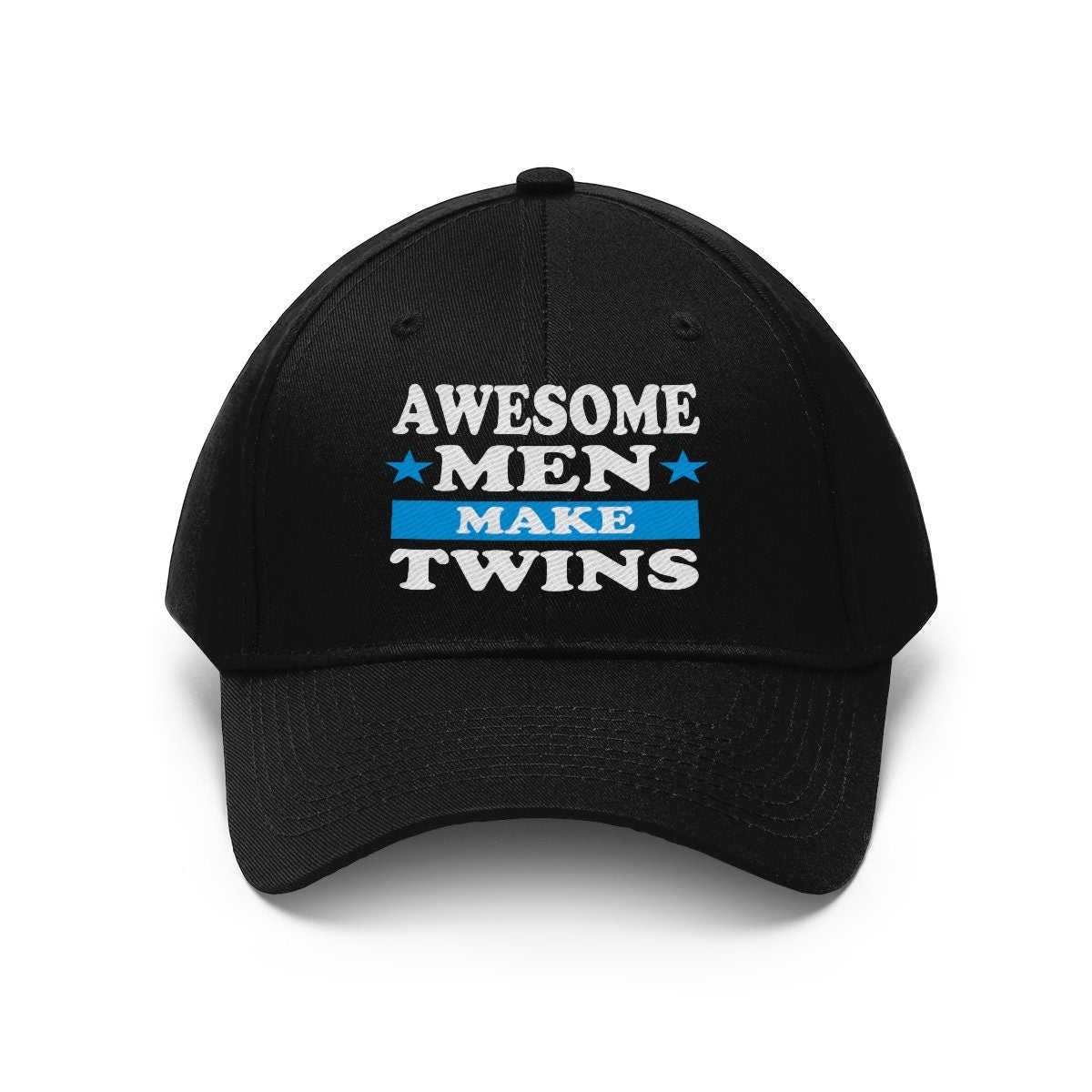 Awesome men make twins dad of twins embroidered twill hat