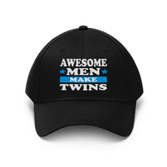 Awesome men make twins dad of twins embroidered twill hat