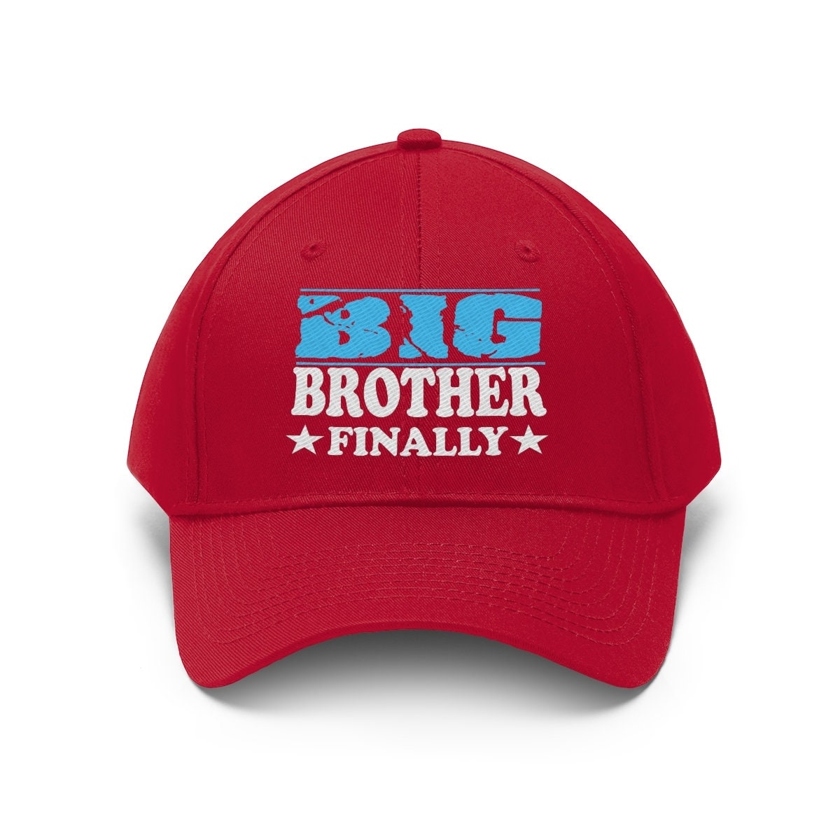 Big Brother Finally Hat, Big Brother Gift Unisex Twill Hat Image 3