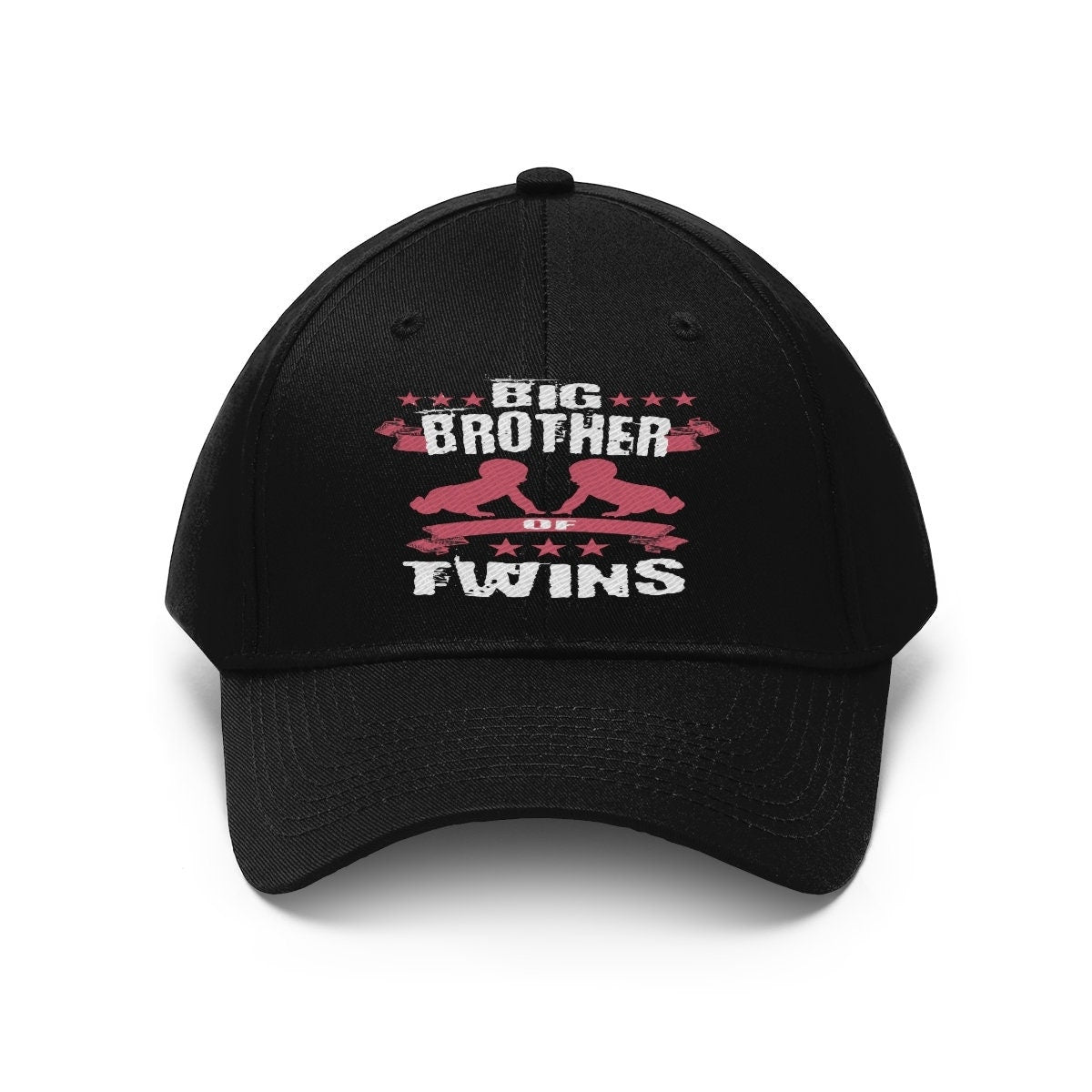 Big Brother Of Twins Gift, Brother Of Twins Hat, Brother Of Twins Gift, Big Brother Of Twins Unisex Twill Hat Image 2