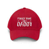 First Time Daddy Dad Hat, New Dad Hat, New Dad Gift, Dad Announcement Gift Unisex Twill Hat Image 3