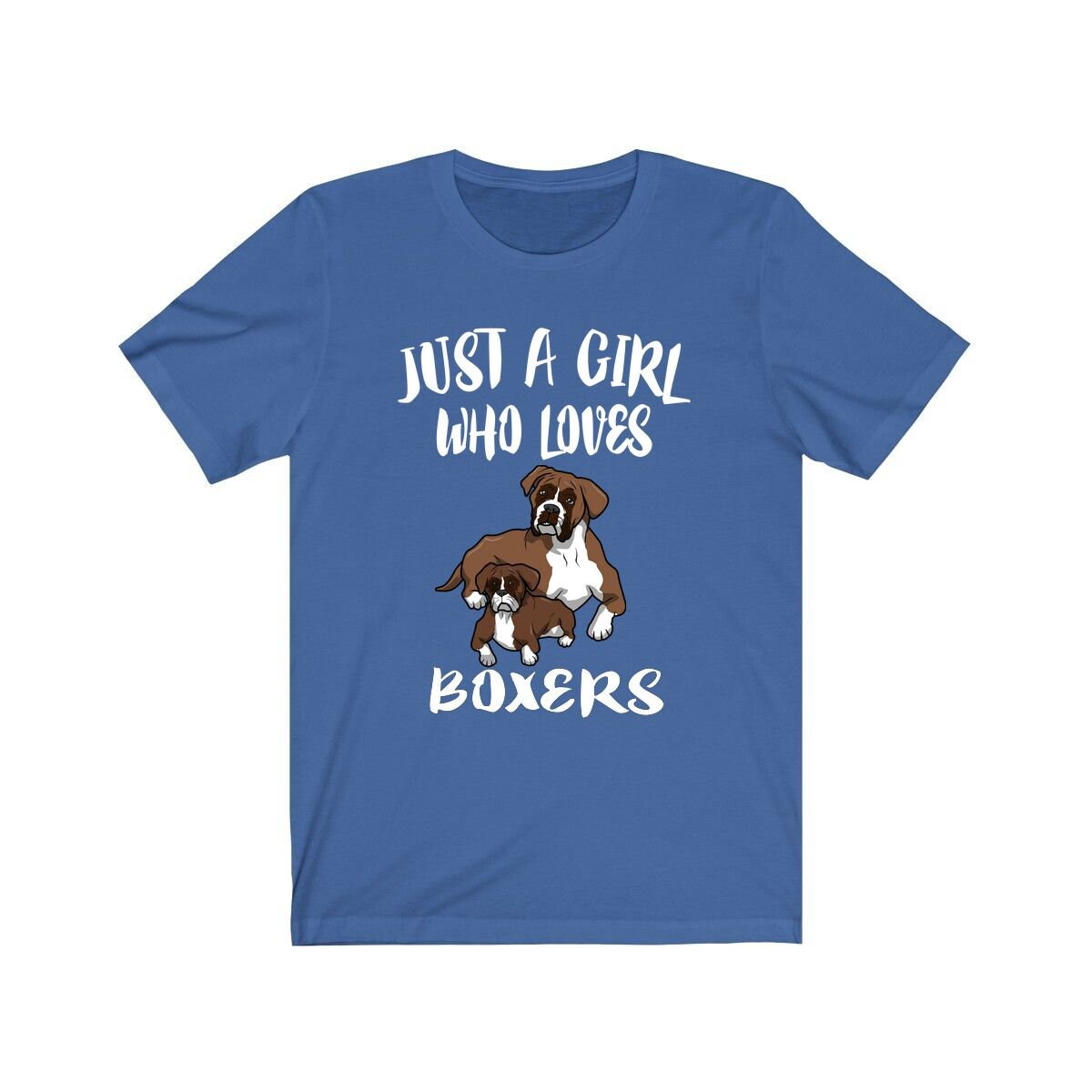 Just A Girl Who Loves Boxers Shirt, Boxer Dogs Lover, Boxer Gift, Boxer Lover Shirt, Animal Adult Toddler Infant Kids Gift T-Shirt Image 3