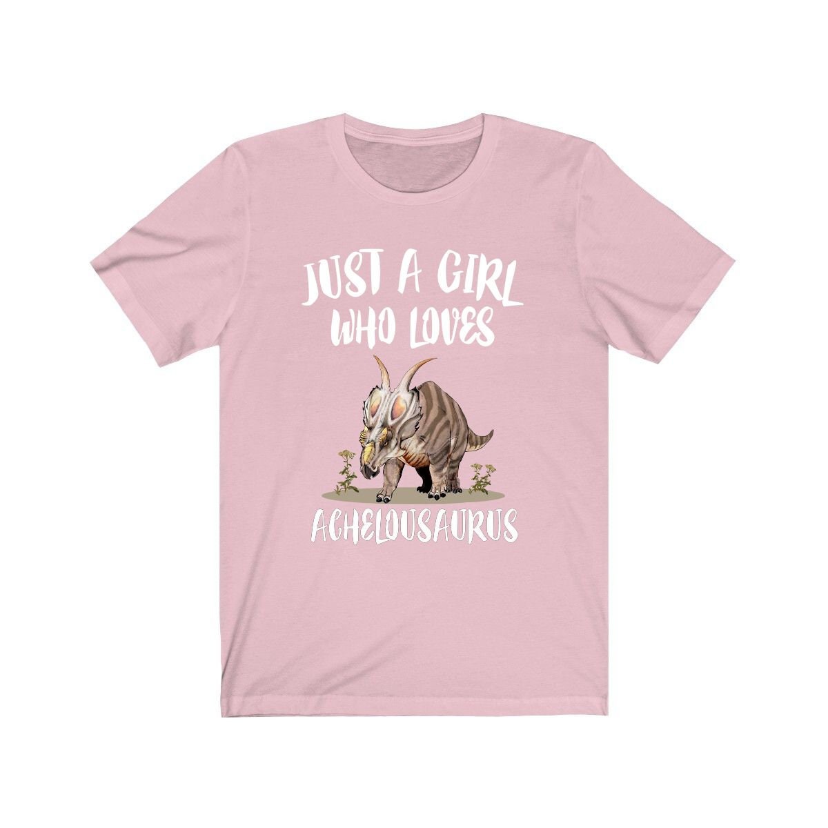 Just A Girl Who Loves Achelousaurus Dinosaur Shirt, Achelousaurus Dinosaur, Dinosaur Lover Shirt Animal Adult Toddler Kids Gift T-Shirt Image 2