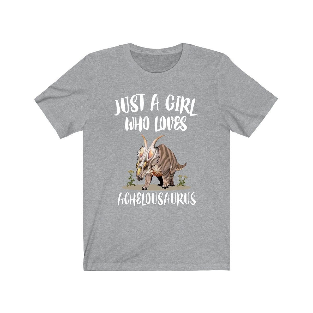 Just A Girl Who Loves Achelousaurus Dinosaur Shirt, Achelousaurus Dinosaur, Dinosaur Lover Shirt Animal Adult Toddler Kids Gift T-Shirt Image 3