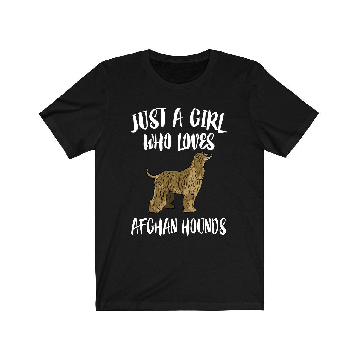 Just A Girl Who Loves Afghan Hounds Dogs Shirt, Afghan Hound Lover, Afghan Hound Shirt, Animal Adult Toddler Infant Kids Gift T-Shirt Image 2