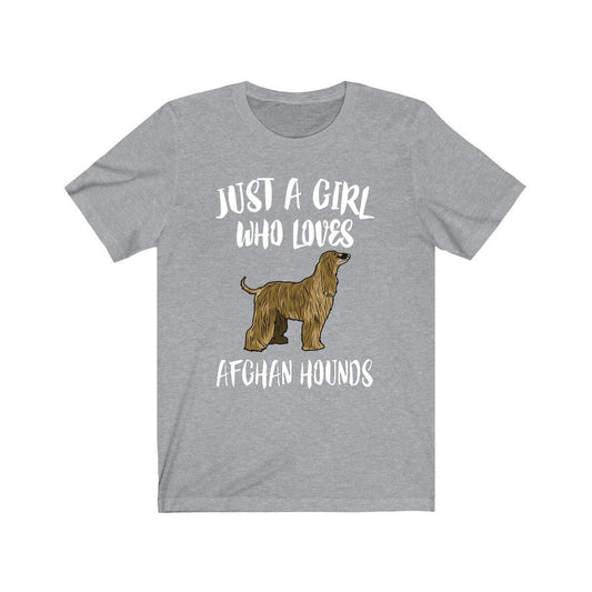 Just A Girl Who Loves Afghan Hounds Shirt - Afghan Hound print design