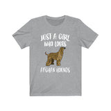 Just A Girl Who Loves Afghan Hounds Dogs Shirt, Afghan Hound Lover, Afghan Hound Shirt, Animal Adult Toddler Infant Kids Gift T-Shirt Image 1