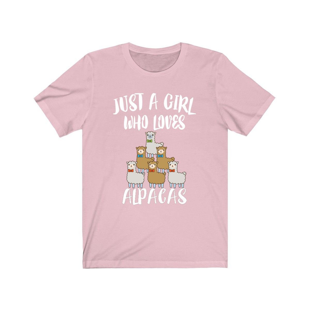 Just A Girl Who Loves Alpacas Shirt, Alpaca Lover Shirt, Alpaca Gift For Girls, Animal Adult Toddler Infant Kids Gift T-Shirt Image 2