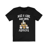 Just A Girl Who Loves Alpacas Shirt, Alpaca Lover Shirt, Alpaca Gift For Girls, Animal Adult Toddler Infant Kids Gift T-Shirt Image 1