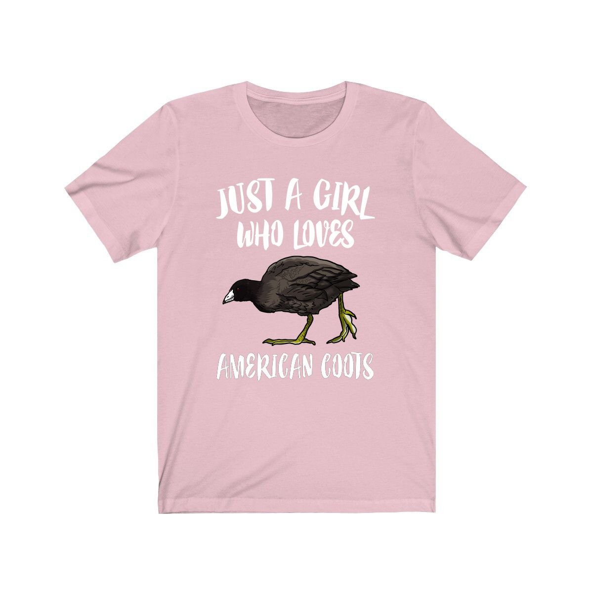 Just A Girl Who Loves American Coots Shirt, Bird Lover Shirt, Birding Shirt, Animal Adult Toddler Infant Kids Gift T-Shirt Image 2