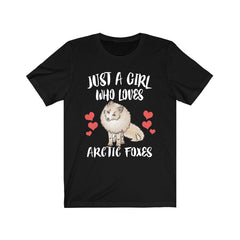 Just A Girl Who Loves Arctic Foxes Shirt - Arctic Fox print design