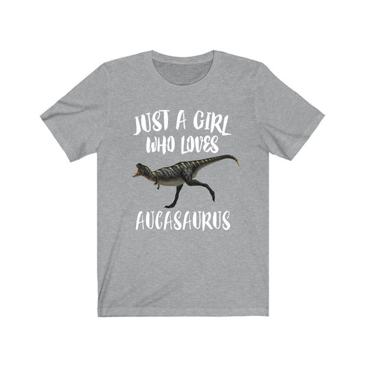Just A Girl Who Loves Aucasaurus Dinosaur Shirt - aucasaurus print design