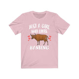 Just A Girl Who Loves Banteng Cows Shirt, Banteng Cow Gift, Cow Lover Shirt, Animals Adult Toddler Infant Kids Gift T-Shirt Image 2