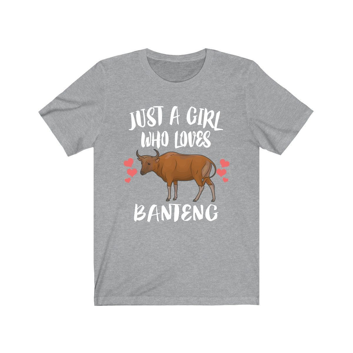 Just A Girl Who Loves Banteng Cows Shirt, Banteng Cow Gift, Cow Lover Shirt, Animals Adult Toddler Infant Kids Gift T-Shirt Image 3
