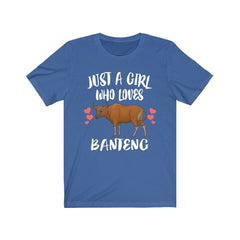 Just A Girl Who Loves Banteng Cows Shirt - banteng print design