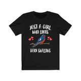 Just A Girl Who Loves Barn Swallows Shirt, Birds Birding Shirt, Swallow Lover Shirt, Swallow Gift Animals Adult Toddler Kids Gift T-Shirt Image 1